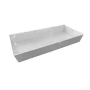 1x Disposable Cardboard Catering Grazing Box Clear Lid White Large 580x275x80mm