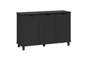 Randy 3-Door Sideboard Buffet Unit Cupboard Storag Cabinet Woodgrain Black