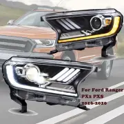 Pair Full LED Head Lights W/Sequential Signal For Ford Ranger PX2 PXS 2016-2020