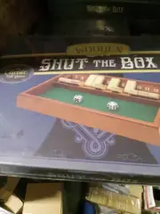 Shut the Box Wooden Classic Pub Game - 5 Ways to Play GGAM-301 New Sealedb3