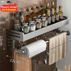 Kitchen Organizer Shelf Wall Mounted Spice Storage Holder Wall Seasoning Rack