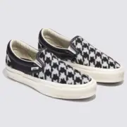 New Vans Slip-On Reissue 98 PRM "Houndstooth" Shoes - Black (VN000CSEBLK)