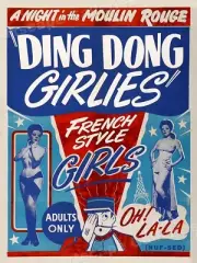 1950's Vintage Adult Movie Poster "Ding Dong Girlies" - 18x24