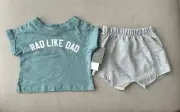 Grayson Mini Shirt Shorts Baby Boys Set 3-6M Rad Like Dad Shirt 2 Piece Father’s