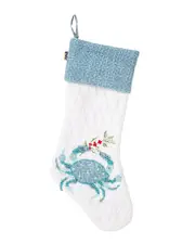 HGTV 20in Crab Embroidered Knit Stocking