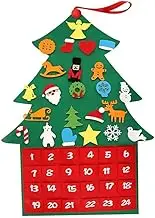 Felt Advent Calendar Felt Christmas Tree DIY Hanging Pendant Creative Xmas Tree Ornaments for Home Christmas DecorationAdvent