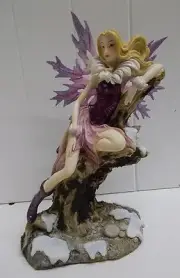 G91749 ICE WINTER FAIRY PURPLE LEANING STATUE FIGURINE GSC FANTASY