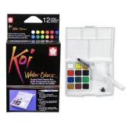 Sakura Koi Water Color Field Sketch Travel Kit XNCW-12H Drawing Art | 12 Colours