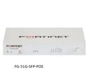 Fortinet Firewall FortiGate-51G-SFP-POE 3x RJ45 POE+ ports 64GB SSD storage