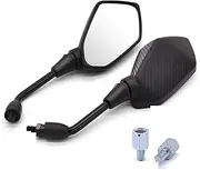 CB1100 GIO CRF1000L AFRICA TWIN CBF 1000 CB600F 10mm 8mm 1 Pair Back ABS Motorcycle Rear View Mirrors Motorcycle Rearview Mirror(Carbon Fiber)