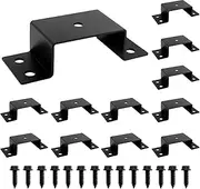 8Pack Steel Trailer Stake Pockets for 2x4 Wood, Utility Trailer Pocket Stakes Heavy Duty Black for Lumber