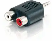 Alogic 3.5mm Stereo Audio to 2 X RCA Adapter(1) Male (2) Female Cables &