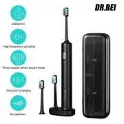 DR.BEI Black 3Pcs Sonic Electric Toothbrush Replacement Heads Soft Bristles