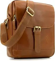 [JOREY] Elegant leather shoulder bag for men, compact and functional bag for everyday use and office