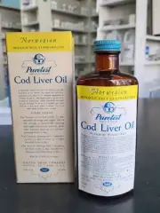 Vintage Drug Store Cod Liver Oil Original Box New Old Stock Apothecary Pharmacy