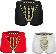[AKDIEOWS] 3pcs Men's Magnetic Therapy Underwear, Energetic Man Ice Silk for Men Underwear Men's Soft Trunk