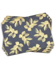 Pimpernel Sara Miller London For Pimpernel Etched Leaves Placemats Set of 4