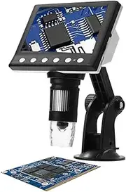 Microscopes Equipment 1000X USB Digital Electron Microscope 4.3 Inch Large Base LCD Display 8 LED Lights