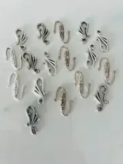 Hook and eye clasp for jewelry making/ set of 17