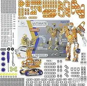 [MALUVRIAN] Metal Model Kit - Robot & Excavator Building Set - 389 Pcs - Ages 8+ - Traditional Style - Multicolor - Non Toxic