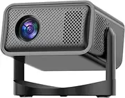 4K 650ANSI L018 Native Portable Projector 1080P Auto Focus Keystone Correction BT5.2 WIFI6 360° Home Cinema(Black,UK Plug)