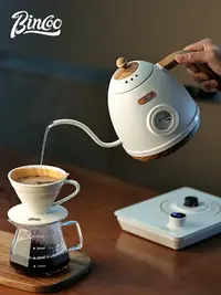 在飛比找樂天市場購物網優惠-智能溫控手沖咖啡壺電熱水壺細口燒水壺家用手沖泡茶壺長嘴