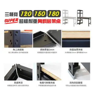 【居家cheaper】超級耐重角鋼層架桌(多款可選)/角鋼架/雙向電腦桌/收納桌架/工作桌/辦公桌/台灣製造