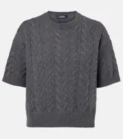 ['S Max Mara] 'S Max Mara Dominus wool top UK 6 grey