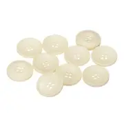 10pcs Sewing Buttons 30mm Resin Round Flat 4-Hole DIY Craft Buttons, White