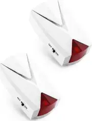QWORK Power Failure Alarm, 2 Pack, 118 Db Loud Siren With LED Light, 110V To