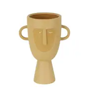 [Florabelle Living] Coltrane Stoneware Face Vase Sand