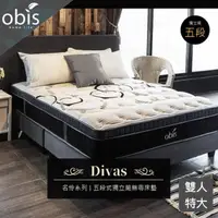 在飛比找momo購物網優惠-【obis】Divas名伶系列_五段式獨立筒無毒床墊雙人特大