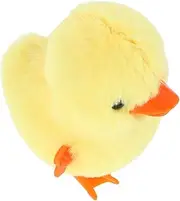 KONTONTY Cartoon Wind-up Duck Toy Plush Stuffed Animal Toy Moving Action Ideal for Kids' Decor Play