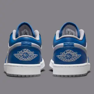 【NIKE 耐吉】休閒鞋 Air Jordan 1 Low True Blue 真藍 白藍 男鞋 553558-412