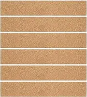 Cabilock Thick Cork Board Strips 6pcs Adhesive Cork Bulletin Bars for Office Home Decor