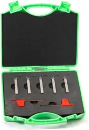 Mini Indexable Lathe Turning Tool-1/4" Shank Nickel Plated 5 Pieces Carbide Tur