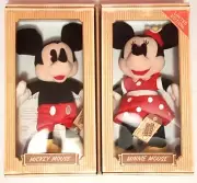 Collectable Rare MICKEY & MINNIE MOUSE DISNEY PLUSH TOY 2011 New in Box with COA