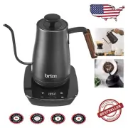 Electric Gooseneck Kettle with 1-Hour Keep Warm - Precision Brewing in Black