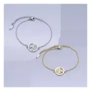Stainless Steel Bracelet Lobster Clasp Tree of Life Silver Gold Adjustable P259