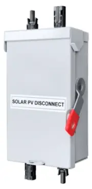 Solar PV Disconnect, 12 / 24 / 36 / 48 V DC Shut off switch, Assembled in US