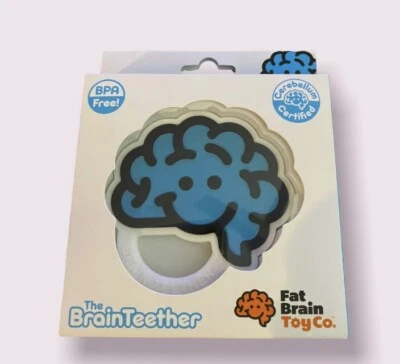 Fat Brain Silicone Brain Teether Green BPA Free