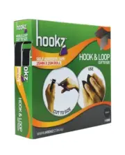 Self Adhesive Hook And Loop Closure Tape 25mm x 20m Cut to Size Roll - Black