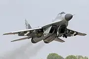Serbian Air Force MiG-29 Departing with Two AA-8 Aphid Missiles Poster Print by Anton BalakchievStocktrek Images (17 x 11)