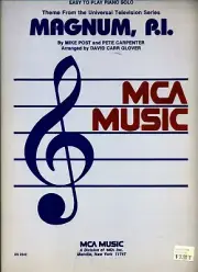 MIKE POST THEME FROM MAGNUM P.I. SHEET MUSIC EASY TO PLAY PIANO SOLO GLOVER NEW