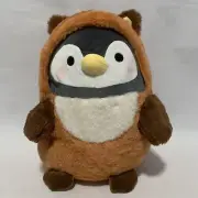 New With Tag! Takashoji Penguin in Squirrel Outfit 14” Round 1 Japanese Plush