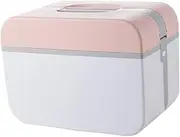 Obuyke Portable Medicine Box Lock Double Layer First Aid Kit Storage Container for Office School Travel