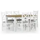Leura Belle Rustic 6 Seater Rectangle Dining Table and Ashton Chairs Setting