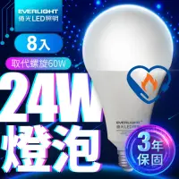 在飛比找momo購物網優惠-【Everlight 億光】8入組 24W LED超節能Pl