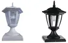 12 Set Solar Hexagon SMD White LED Cap Light for 4" 5" 6" Post Fence Black/White