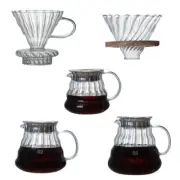 Coffee Dripper Glass Funnel Drip Coffee Maker Filter Transparent Reusable